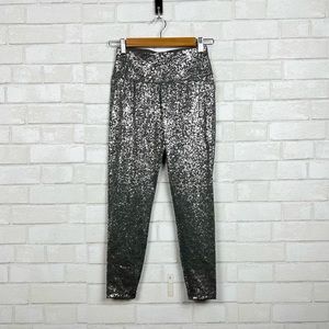 Sweaty Betty Contour Disco Foil 7/8 Workout Leggings NEW